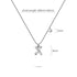 Solid 925 Sterling Silver Initial Crystal Personalised Alphabet Letter Necklace Silver
